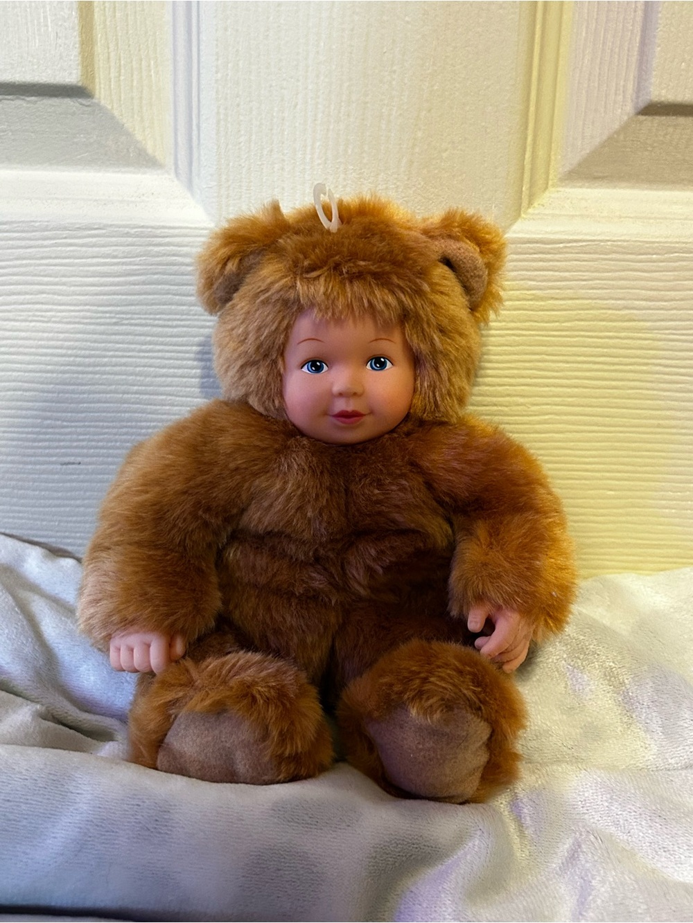 Vintage 1997 Anne Geddes Baby Bear Plush Costume Doll - Twin Set